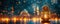 Night serene mosque background with glowing Arabic lantern. Islamic holiday banner. Ramadan Kareem