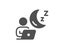 Night shift quality icon. Online insomnia sign. Vector