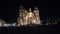 Night shot of the cathedral in Toluca mexico