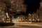 Night shot Chambersburg Center Circle at Christmas