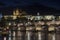 Night shot of Charles Bridge and Prague Castle