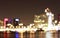 Night shot city scape Rotterdam