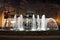 Night shot of a fountain at the Rotunda do Infante in Funchal