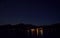 Night shot of harbor at the mountains and Fjords in Norway, Volda.