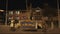 Night shot of the pachacuti statue in aguas calientes