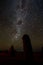 Night shot of the Pinnacles with the Milky Way