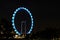 Night shot of the Singapore Flyer ferris wheel