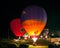 Night show with light ballons