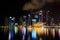 Night at Singapore`s marina bay