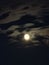 Night, sky, cloudscape, moon