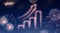 Night sky with fireworks shaped as a growing bar chart.series