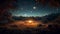 Night sky illuminated by the milky way, a celestial beauty generated by AI