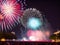 Night Sky Lit Up with a Fireworks Finale