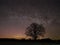 Night sky and milky way reflection