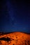 Night sky in moroccan desert Erg Chegaga