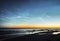 Night sky and Noctilucent clouds over sea