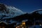 Night sky ski mountains Livigno view