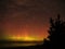 Night sky stars Big dipper constellation and polar lights