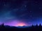 Night sky stars milky way blue purple sky in starry night over mountains. Generative AI