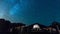 Night sky stars observatory in Val D\'Aosta. Italy