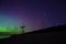 Night sky stars plÐµiades aurora polar lights telescope observation