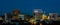 Night skyline of Boise Idaho with city lights
