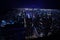 Night skyline of Chicago city with illuminations