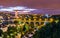 Night skyline of Fribourg, Switzerland