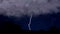 Night skyscape with strong lightning, beautiful phenomenon, thunderstorm