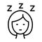 Night sleep icon outline vector. Insomnia problem. Person awake