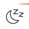 Night sleep line vector icon
