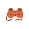 Night sleep mask with drawing of bear face for eyes protection during sleeping