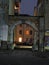 Night Snapshot of ancient archway, entrance to the courtyard of the Polish house in Zolochiv