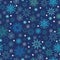 Night snowflakes seamless pattern background