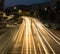 Night speed of cars in a road