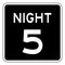 Night Speed Limit 5 Mph Sign