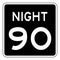 Night Speed Limit Mph Sign