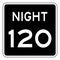 Night Speed Limit Mph Sign