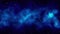 Night starry sky, dark blue dynamic space background with bright flickering stars moving nebula seamless loop