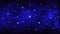 Night starry sky, dark blue space background with bright big stars nebula