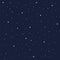 Night starry sky, falling snow, dark blue color vector