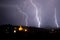 Night storm above a little chapel.