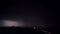 Night stormy sky above city. Set of beautiful lightning strikes. Thunderstorm clouds. Timelapse. Bad weather