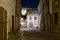 Night street in Cesky Krumlov, Czech Republic