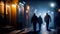 night street with fog and dark figures