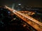 Night street view on Bangkok, Thailand