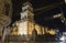 Night street view of Sucre with Metropolitan Cathedral