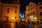 Night stroll in Old Town in surrounding medieval buildings of Prague, Czech Republic