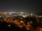 Night suburban landscape of Tbilisi from a high point