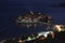 Night Sveti Stefan, small islet and resort in Montenegro.